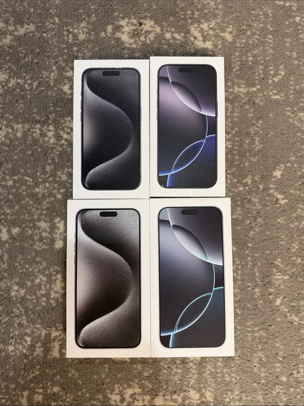 Bundle Apple iPhone 15 Pro Max in Black and Deep Purple - Factory Boxes (4)